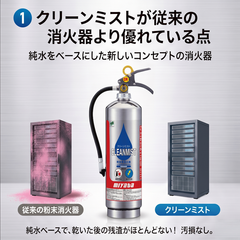 【12本まで即日出荷】2026年製 モリタ宮田工業　クリーンミスト3L消火器　WS3　※新品用リサイクルシール付き ※10時までの注文で最短当日発送