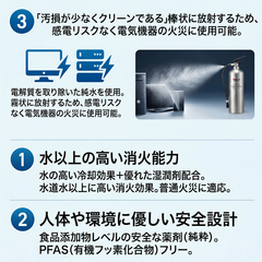 【12本まで即日出荷】2026年製 モリタ宮田工業　クリーンミスト3L消火器　WS3　※新品用リサイクルシール付き ※10時までの注文で最短当日発送