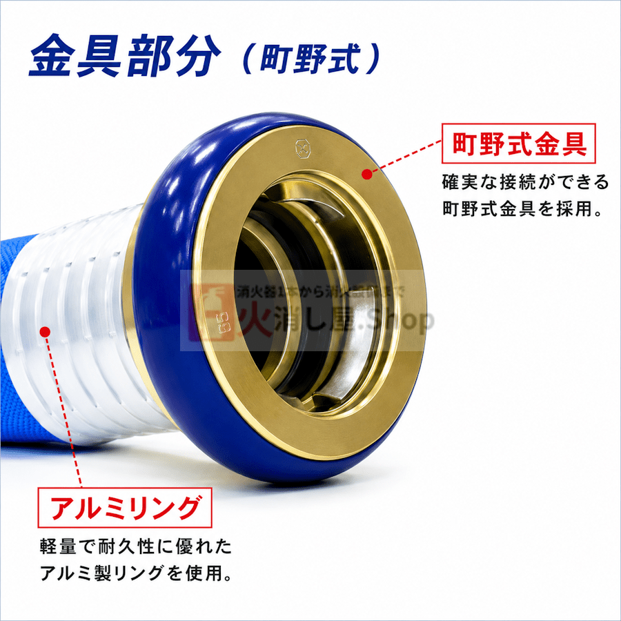 岩崎製作所 消火栓ホース 65A×20m 0.9MPa 町野式 （国家検定品