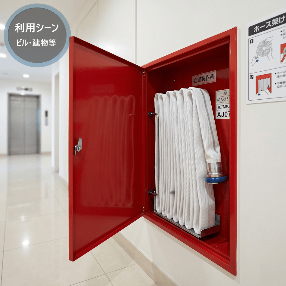 岩崎製作所 消火栓ホース 65A×20m 0.9MPa 町野式 (国家検定品 岩崎製作所 消火栓ホース 65A×20m 0.9MPa 町野式 (国家検定品